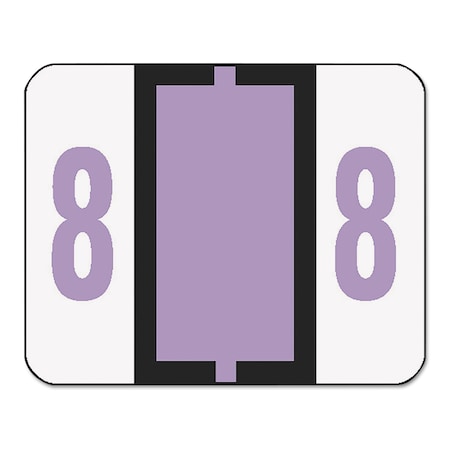 Smead Labels, Color Coded, Number 8, Lavender, 500/Roll 67378